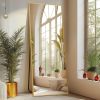 64"x21" Full Length Mirror,with Stand Full Length Aluminum Alloy Frame Standing Hanging or Leaning Against Wall, Gold
