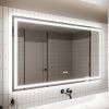 Vanity Mirror with LED Light, Anti Fog, Dimmable,Tricolor TemperaturE, Both Vertical and Horizontal Wall Mounted, Vanity Mirror