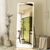 LED Full Length Mirror 64" x 21" Full Body Mirror with Stand Wall Mounted Hanging with Lights Free Standing ,White
