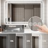 Vanity Mirror with LED Light, Anti Fog, Dimmable,Tricolor TemperaturE, Both Vertical and Horizontal Wall Mounted, Vanity Mirror