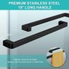 Double Sliding Shower Door, 54 in.W x 74 in.H Framed Shower Door, 18 inch Pull Handle, Stainless Steel Hardware, Matte Black