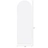 White 65x22 inch metal arch stand full length mirror