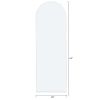 White 63x20 inch metal arch stand full length mirror