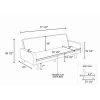 Light Grey Flannel Living Room Sofabed