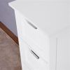 White Bathroom Storage Cabinet, Freestanding Cabinet with Drawers