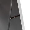 White 65x22 inch metal arch stand full length mirror