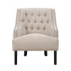 Modern Traditional Accent Chair Chenille Upholstery Button-Tufted Solid Wood 1pc Living Room Furniture