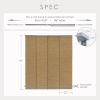 Adjustable Vertical Blinds, 45.8"-86" W, Up to 96" H, Extendable Panel Track for Sliding Closet Doors, Panel Curtains, Pecan