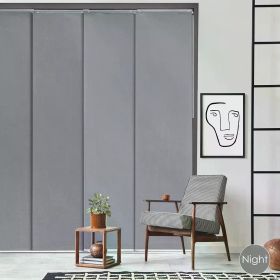 Curtains Retractable Vertical Blinds Sliding Hanging Room Dividers Adjustable Sliding Window Panel Track Blinds Light Filtering (Color: Find Me-45.8)
