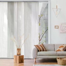 Curtains Retractable Vertical Blinds Sliding Hanging Room Dividers Adjustable Sliding Window Panel Track Blinds Light Filtering (Color: Catch Me-45.8)