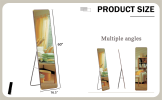 The 4th generation floor standing full-length mirror. wall mirror, bathroom makeup mirror, bedroom foyer, clothing store, wall mounted. 60 "* 16.5"