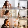 AOOU Vanity Mirror with Light and Bluetooth, 32''x24'' Makeup Mirror w/20 Dimmable Bulbs, 3 Color Lights Touch Control with USB