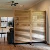 Privacy Screens 73.5in H x 36in W Tiaga Slatted Premium Wood Freestanding or Surface Mounted Privacy Screen Kit (1 Panel)