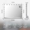 AOOU Vanity Mirror with Light and Bluetooth, 32''x24'' Makeup Mirror w/20 Dimmable Bulbs, 3 Color Lights Touch Control with USB
