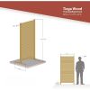 Privacy Screens 73.5in H x 36in W Tiaga Slatted Premium Wood Freestanding or Surface Mounted Privacy Screen Kit (1 Panel)