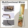 The 4th generation floor standing full-length mirror. wall mirror, bathroom makeup mirror, bedroom foyer, clothing store, wall mounted. 60 "* 16.5"