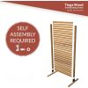 Privacy Screens 73.5in H x 36in W Tiaga Slatted Premium Wood Freestanding or Surface Mounted Privacy Screen Kit (1 Panel)