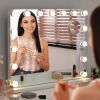 AOOU Vanity Mirror with Light and Bluetooth, 32''x24'' Makeup Mirror w/20 Dimmable Bulbs, 3 Color Lights Touch Control with USB