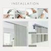 Curtains Retractable Vertical Blinds Sliding Hanging Room Dividers Adjustable Sliding Window Panel Track Blinds Light Filtering